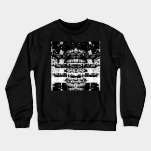 Black and White Tie-Dye Symmetry Crewneck Sweatshirt